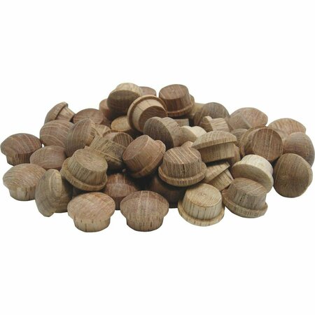 GENERAL TOOLS 1/2 in. Button Head Wood Plugs - Oak 50/Pcs 311012